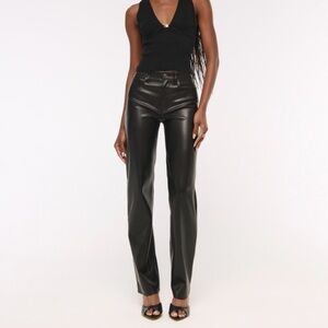 Abercrombie & Fitch Vegan Leather Black Pants
